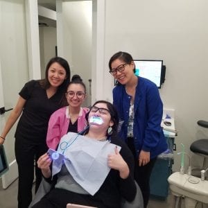 elevate team tries new glo whitening at the san antonio office